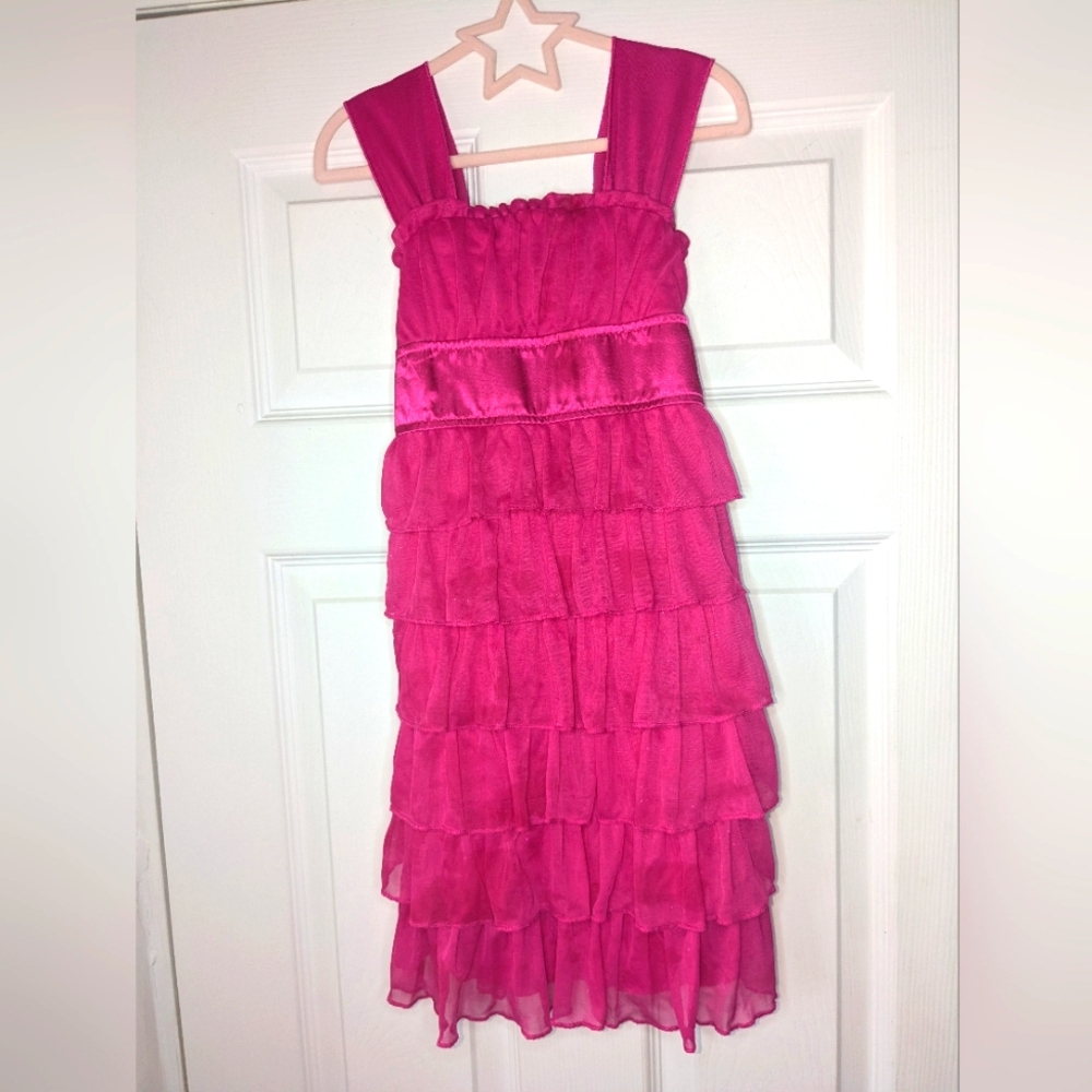 My Michelle Girl's Size 7 Sparkly Pink Dress.
